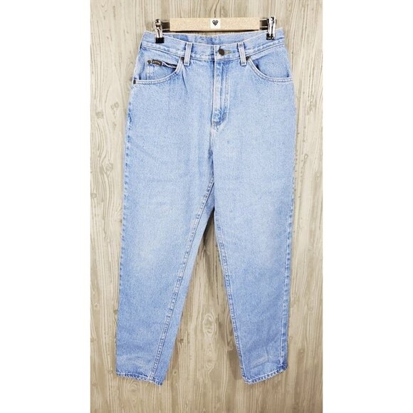 90s Vintage Riders Jean Light Wash High Rise Tapered Mom Jeans - Picture 2 of 6